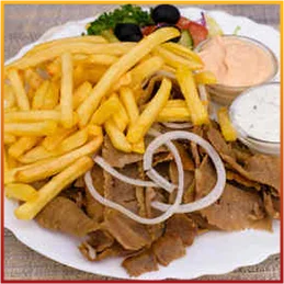 Large Donner Meat & Chips